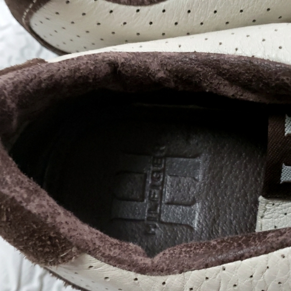 Tommy Hilfiger Brown Suede/ White Cloth Sneakers TM04618 Men 9M - Picture 11 of 14